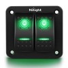 Nilight 2 Rocker Pre Wired Toggle Switch Panel Switches Aluminum