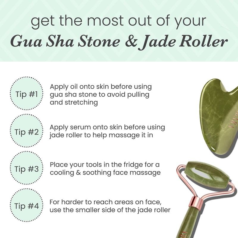 Sdara Gua Sha Stone and Jade Roller Set - Face