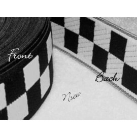 Nascar Advantage 5 yds Nascar Checkered Flag Jacquard Woven Ribbon Trim-Race Car Motorcycle Party