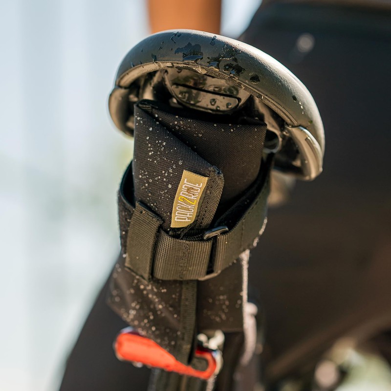 PACK2RIDE Blossom - Bolsa enrollable para bicicleta, resistente al agua,