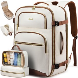 LOVEVOOK Travel Essentials Carry on Backpack 40L Travel Backpack for Women Men,Waterproof TSA Personal Item Travel Bag Airline Flight Approved,Large Carry on Luggage Laptop Backpack with Packing Cubes