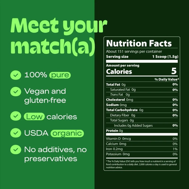 Matcha Dna Té Verde Matcha Orgánico En Polvo 8 Oz