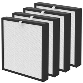 SAKEGDY TZ-K2 Replacement Filter Compatible with ToLife Air Cleaner Purifier TZ-K2, 3-in-1 High-Efficiency H13 HEPA TZ-K2 Filter, Activated Carbon and Pre-Filter, TZ-K2-A Replacement Filter, 4 Packs