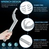 Sunluway Adjustable Pin Spanner Wrench Tool Set, 9 Pack C