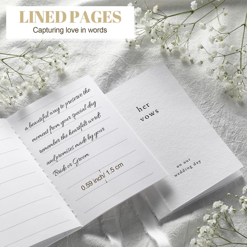 Engrowtic 2 Set Wedding Vow Books Her His Vows Elegant