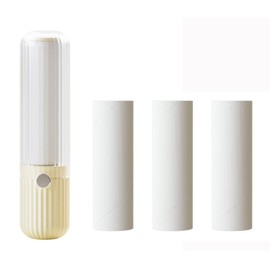 NIPOGEAR Lint Roller,3 Refills，Replaceable，Portable, Lint Roller for Clothes，Sticky Rollers for Pet Hair，Suitable for Carpets, Clothes, Cats, Dogs (Yellow)