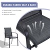 VICLLAX Patio Stackable Dining Chairs Set for 4, Outdoor Metal