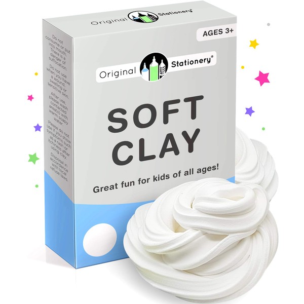 Original Soft Clay for Slime - Modeling Clay Art Supplies for Kids - Add to Glue and Foam to Make Fluffy Butter Slime [230g Makes 10+]