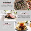 JY COOKMENT Cooling Roasting Rack with Integrated Feet, Enameled Coating,