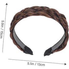 Lurrose Diadema De Peluca Trenzada En Forma De Hueso De Pescado Para Mujeres Banda Ancha Ligera Y Cómoda Ideal Para Fiesta Uso Diario Y Eventos Especiales