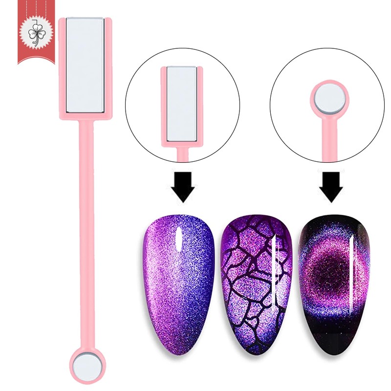 JFIYUOMCI Nail Magnet Tool (Pink Set), 34pcs Cat Eye Magnet