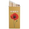 Azeeda 12 x 'Simple Poppy Flower' Long 178mm Coloured Pencils/Pencil