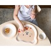Pearhead Bear Baby Feeding Set - Includes Plate, Bowl, and