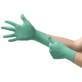 Ansell MicroFlex 25-101 Neoprene Disposable Gloves, Examination Glove, Chemical Resistant, Mechanical Protection, Food Processing, Laboratory, Green, Size S (100 Gloves)