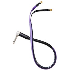 Analysis Plus 18 inch Clear Oval jumper speaker cable angled 1/4 inch TS to speaker disconnect connector