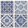 Thirstystone Blue & White Assorted Tumbled Tile Stone Coasters with
