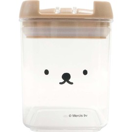 Okato Boris Storage Container, Canister, 9.1 fl oz (270 ml), Face Only, Bolis Easy Lock, Simply collapse the lever to see the contents Clear Container, Width 3.0 x Depth 3.0 x Height 3.9 inches (7.5 x