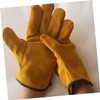 LIFKOME 1Pair Welding Gloves Heat Resistant Cowhide Protective Gear for