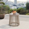 GDF Studio Outdoor Modern Patio Accent End Table Small Side
