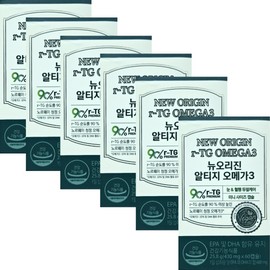 New Origin rTG Altige Omega 3 430mg x 60 capsules x 6 boxes, 6 months supply / 뉴오리진 rTG 알티지 오메가3 430mg x 60캡슐 x 6박스 6개월분