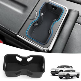 Rear Seat Armrest Cup Holder Insert Compatible with 2022-2025 Rivian R1S R1T Accessories