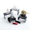 Pack of 5 Acrylic Display Riser Shelf for Figures, Buffets,