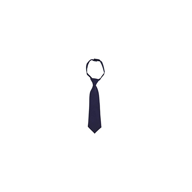 French Toast Boys' Adjustable Solid 14-20 Size Tie, Navy