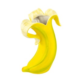 Banana Romance Vase - Hand-Painted Flower Vase in Banana Design, Approx. 22 cm
