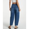 EZAPINE Barrel Jeans for Women Wide Leg Pants Cropped Denim
