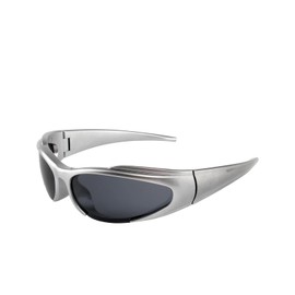 KENBO Y2K Sunglasses Wrap Around Futuristic Sunglasses for Women Men Oval Fashion Sport Shades Large Sun Glasses C2