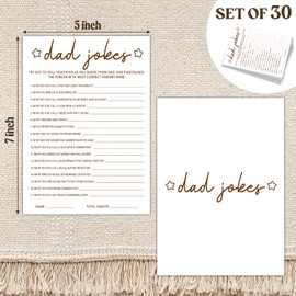 ZEDEV 30 PCS Cute Bear Dad Jokes Baby Shower Game with 1 Answer Card for Boy Girl, Trivia Game Activity Gender Neutral Party Games Supplies & Decor-C06