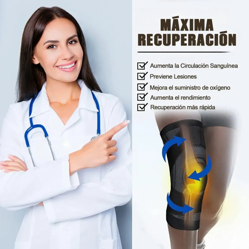 2pcs Rodilleras Elásticas Deportivas Compresion Para Gym