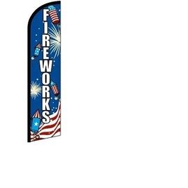 R and R Industries Fireworks (USA) Flag (Mount and Poles are Not Included)