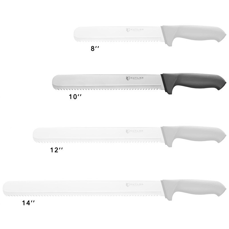 KUTLER Professional 10-Inch Bread Knife and Cake Slicer with Serrated