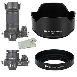 (1+1) Screw on + Bayonet Lens Hood Shade for Nikon Z50 Z fc Dual Lens Kit (Nikkor Z DX 16-50mm & 50-250mm) Replaces HN-40 and HB-90A Lens Hood