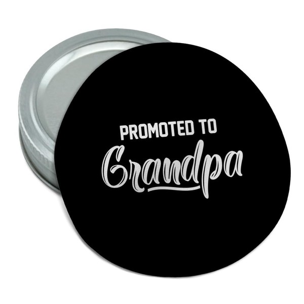 Graphics & More Promoted to Grandpa Round Rubber Non-Slip Jar