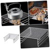 Kisangel Barbecue Warming Rack Raised Grill Rack Bbq Stainless Steel