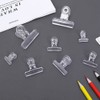 NC Pack of 20 Clear Colour Plastic Bulldog Binder Clips