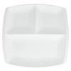 titto P37501 3-Compartment Dish (Square), White