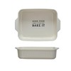 Creative Co-Op Stoneware Baker with Good Food Comes To Those