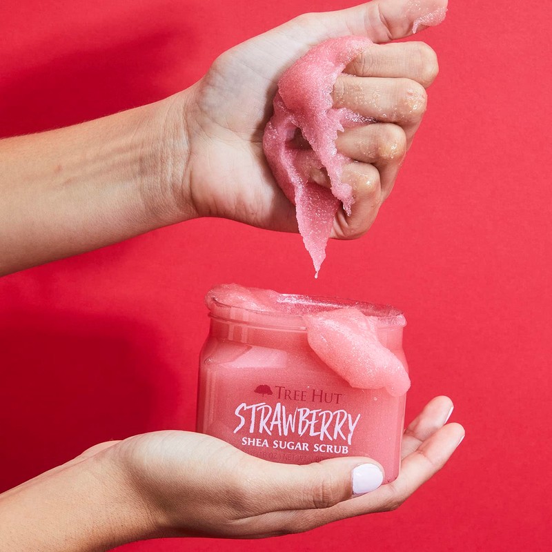 TREE HUT, Strawberry Shea Sugar Scrub, Exfoliante Corporal de Azúcar