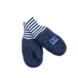 PICKAPOOH Baby and Kids Organic Fleece Gloves, darkblue
