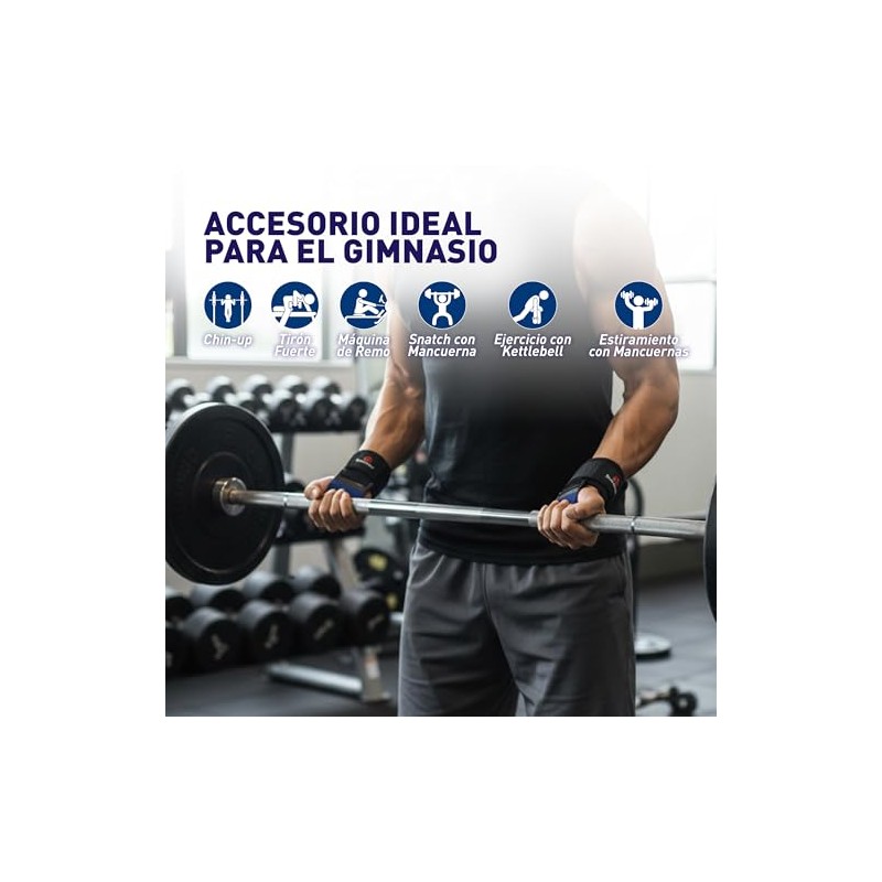 Bluelander Straps para Gym para Levantamiento de Pesas, Straps Ganchos