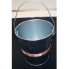 GREENBRIER SILVER BUCKET/PAIL WITH PINK BOW PARTY DECORATION