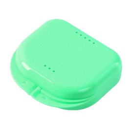 JMU Retainer Case with Vent Holes, Mouth Guard Case Dental Storage Container, Lime Green