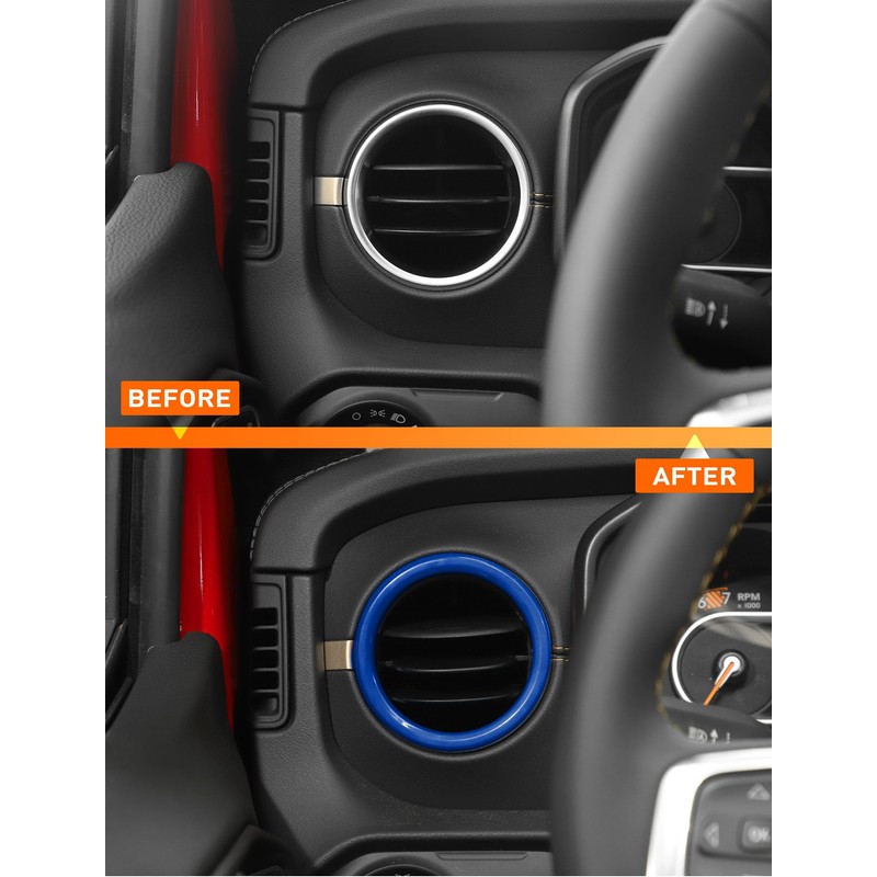 Savadicar HVAC Air Vent Trim Covers for 2024+ Jeep Wrangler