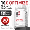 10X Health Optimize Methylated Multivitamin - 90 Capsules, 34 in