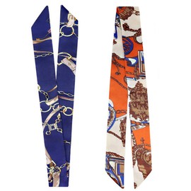 Kcctoo - Paquete de 2/6/10 bolsas de bufanda para mujer, bufandas, banda, cuello, bufandas, regalos de moda, Azul-2pcs, 4*100cm