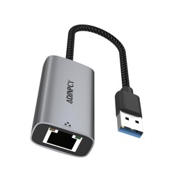 ADJNPCY USB A to Ethernet Adapter 2.5G, Aluminum, Computer Network Internet LAN Dongle, Compatible for NAS, MacBook Air/Pro, XPS,Windows, macOS (USB-A to 2.5G-AR01)