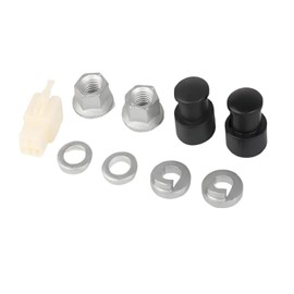 1 Set E-Bike Hub Motor Axle Nut Kit, M12 Front Lock Nut with Lock Washer and Cover for 12mm Shaft, Electric Bike Hubs Wheels Accessories for Mountain Bike and Road Bike